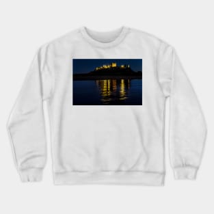 Night Reflections Of Bamburgh Castle Crewneck Sweatshirt